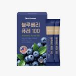 NutriGarden Blueberry Puree 100 Premium American Highbush Whole Berry Juice Stick 14 Pouches _ Made in Korea